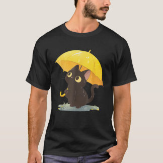 Cute Kawaii Black Cat Japanese Anime Manga Kitty K T-Shirt