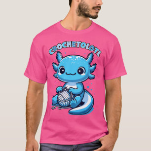 Cute Kawaii Blue Axolotl Crochet T-Shirt