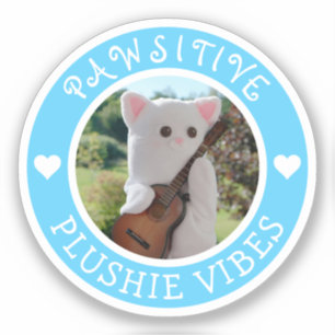 Cute Kawaii Blue Pawsitive Plushie Vibes Photo