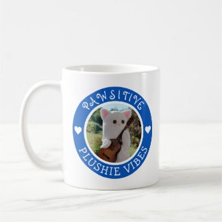 Cute Kawaii Blue Pawsitive Plushie Vibes Photo Coffee Mug