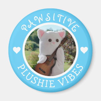 Cute Kawaii Blue Pawsitive Plushie Vibes Photo Magnet