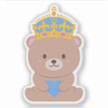 Cute Kawaii Blue Pink Royal Prince Bear