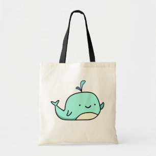 Cute Kawaii Blue Whale Tote Bag