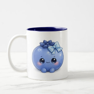 Cute Kawaii Blueberry Mug Adorable Fruit Coffee
