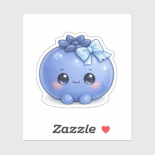 Cute Kawaii Blueberry Vinyl Sticker
