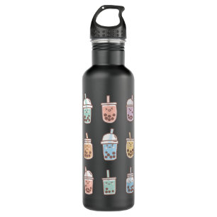 Cute Kawaii Boba Anime Bubble Tea Pastel  710 Ml Water Bottle
