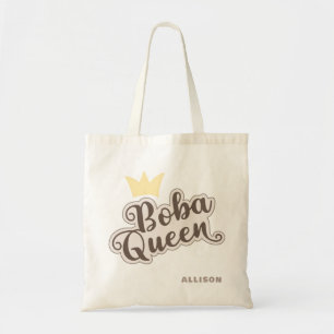 Cute Kawaii Boba Bubble Tea Personalised Tote Bag