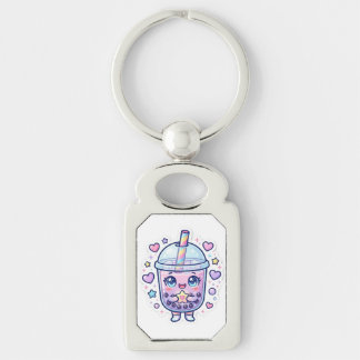 Cute Kawaii Boba Milk Tea Chibi Character Keychain