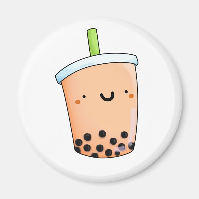 Cute Kawaii Boba Tea Magnet (Front)