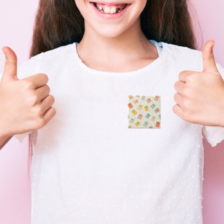 Cute Kawaii Books 15 Cm Square Badge