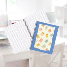 Cute Kawaii Books Spiral Notebook