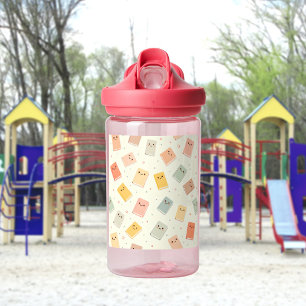 Cute Kawaii Books Water Bottle