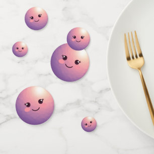 Cute Kawaii Bowling Ball Adorable Sweet Kids Party Confetti