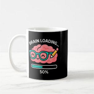 Cute Kawaii Brain Design Funny Nerdy Brain Loading Coffee Mug