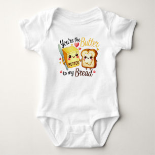 Cute Kawaii Bread and Butter Baby Bodysuit