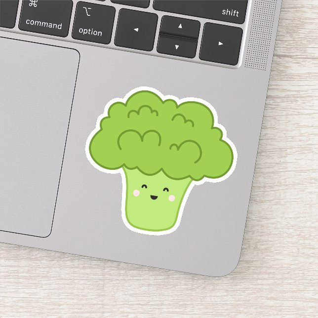 Cute kawaii broccoli cartoon character (Detail)