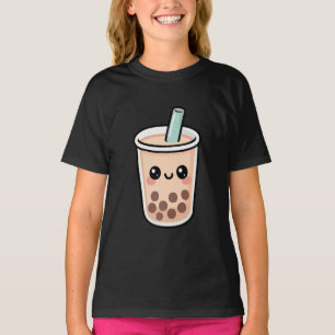 Cute Kawaii Bubble Tea Boba Cup – Happy Milk Tea T-Shirt