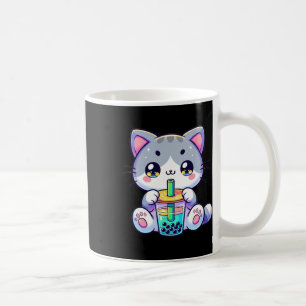 Cute Kawaii Bubble Tea Cat Japanese Kitten Anime Coffee Mug