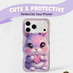 Cute Kawaii Bunny with Pink Heart