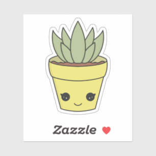 Cute Kawaii Cactus Succulent Sticker