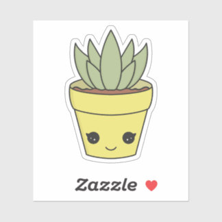 Cute Kawaii Cactus Succulent Sticker