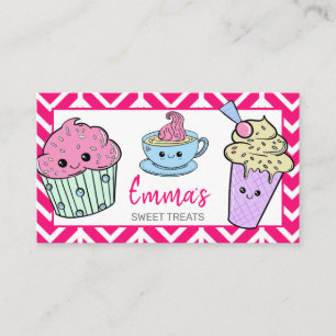 cute kawaii cake shop coffee shop cafe tea room business card