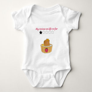 Cute kawaii capybara cartoon design baby bodysuit