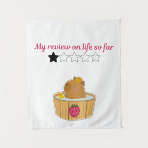 Cute kawaii capybara cartoon design  tapestry