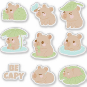 Cute kawaii Capybara sticker pack