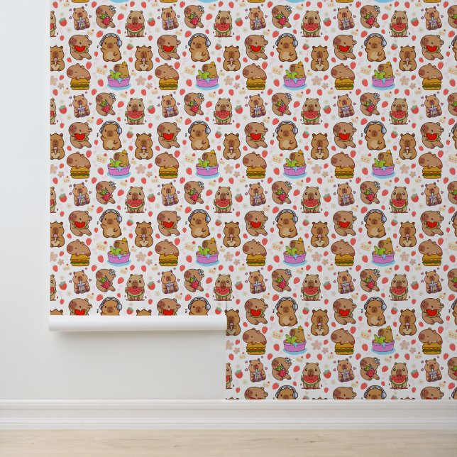 Cute  Kawaii Capybara Wallpaper for Toddler Room (Application)