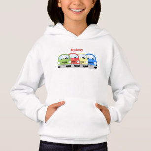 Cute kawaii cars cartoon illustration