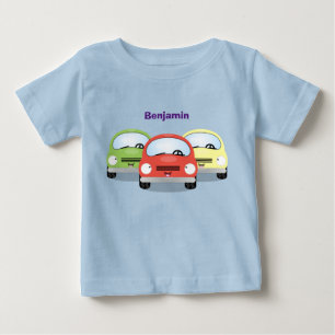 Cute kawaii cars cartoon illustration baby T-Shirt