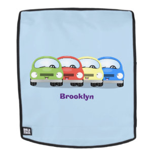 Cute kawaii cars cartoon illustration  backpack