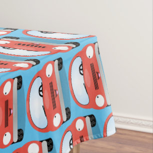 Cute kawaii cars cartoon illustration tablecloth