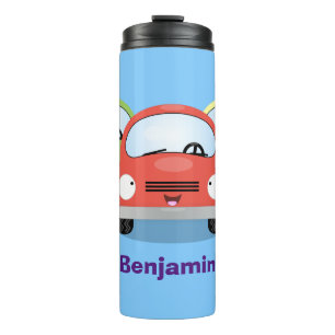 Cute kawaii cars cartoon illustration thermal tumbler