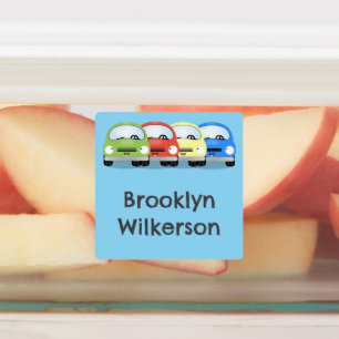 Cute kawaii cars cartoon personalised