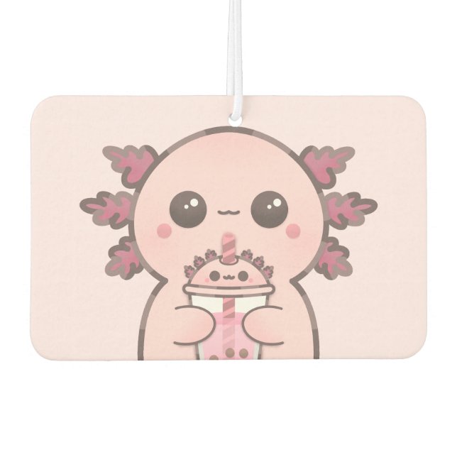 Cute Kawaii Cartoon Axolotl Car Air Freshener (Front)