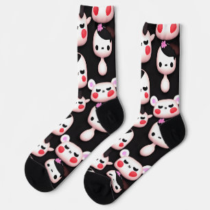 Cute Kawaii Cartoon Cow socks