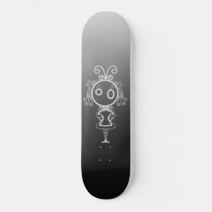 Cute Kawaii Cartoon Girl Skateboard