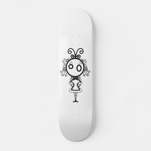 Cute Kawaii Cartoon Girl Skateboard (Front)