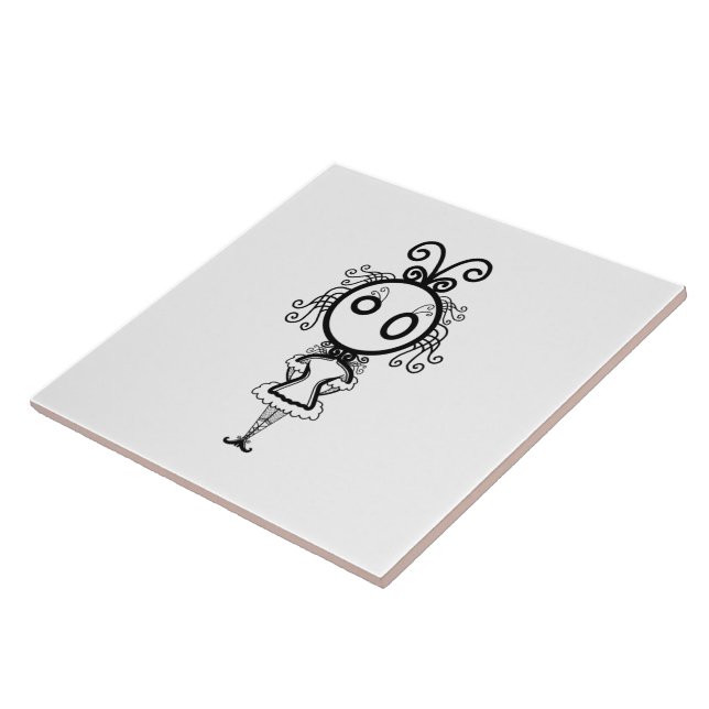 Cute Kawaii Cartoon Girl Tile (Side)