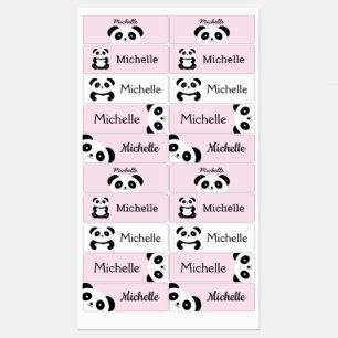 Cute Kawaii Cartoon Panda Bear Kids Personalised
