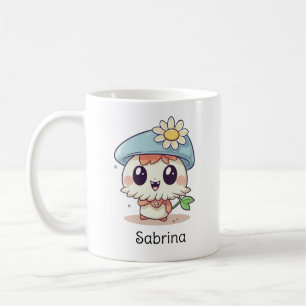 Cute Kawaii Cartoon Personalised Birthday Coffee Mug