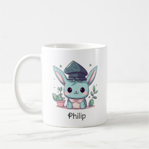 Cute Kawaii Cartoon Personalised Graduation Coffee Mug