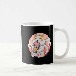 Cute Kawaii Cat Boba Tea Anime Kitten Gift Kids Gi Coffee Mug