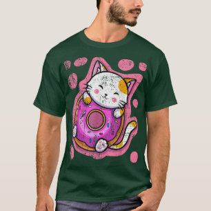 Cute Kawaii Cat Doughnut Japanese Anime Women or G T-Shirt