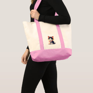 Cute Kawaii Cat for Cat Lovers Tote Bag