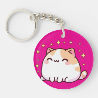 Cute kawaii cat key ring