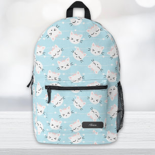 Cute Kawaii Cat Kitten Name Printed Backpack