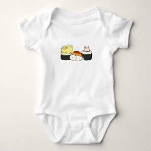 Cute Kawaii Cat-lifornia Sushi Roll Baby Bodysuit